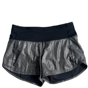 Lululemon 4’ Metallic Foil Speed Up Shorts